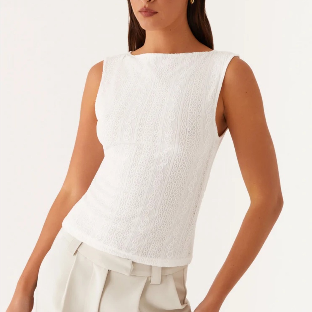 Sandi White Tank Top Peppermayo